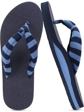 Women's Camel Fabric Arch Support Yoga Mat Beach Walking Flip Flops Sandals